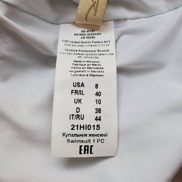 Gottex Turquoise Floral Print One Piece Swimsuit 8 - Picture 7 of 10